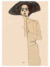 Egon Schiele Portrait of a Woman - Art Print